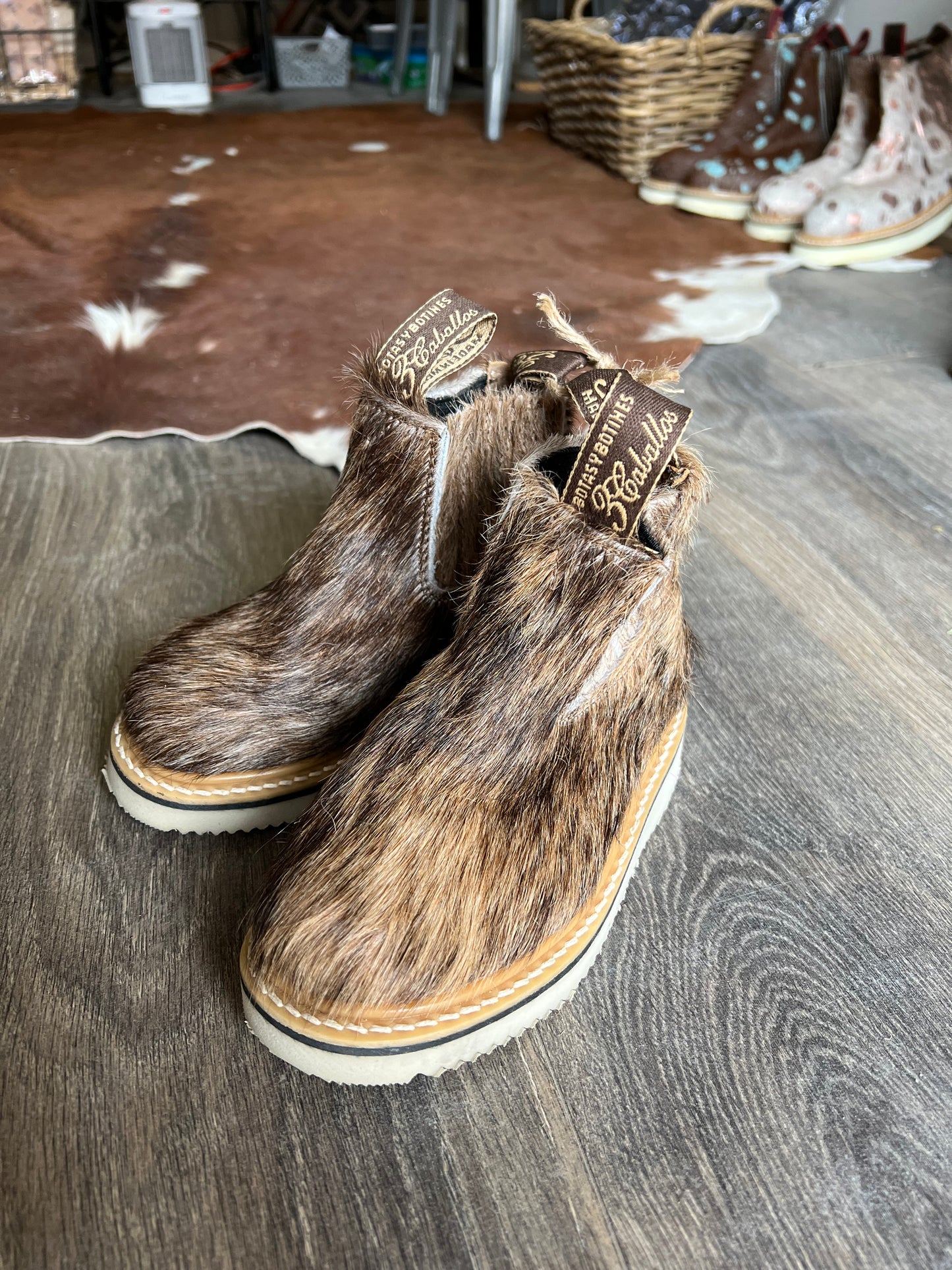 Brindle Babe YOUTH Cowhide Bootie