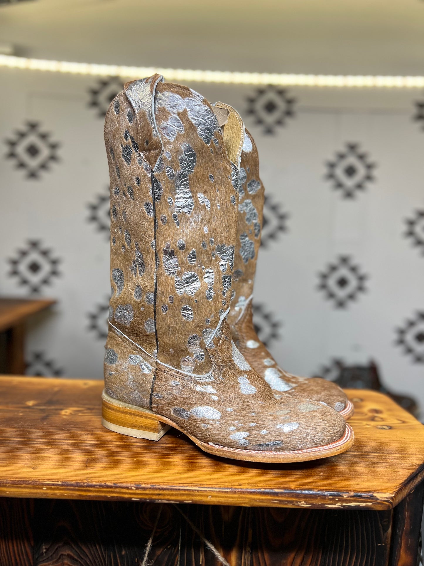 Silver Acid Wash Boots