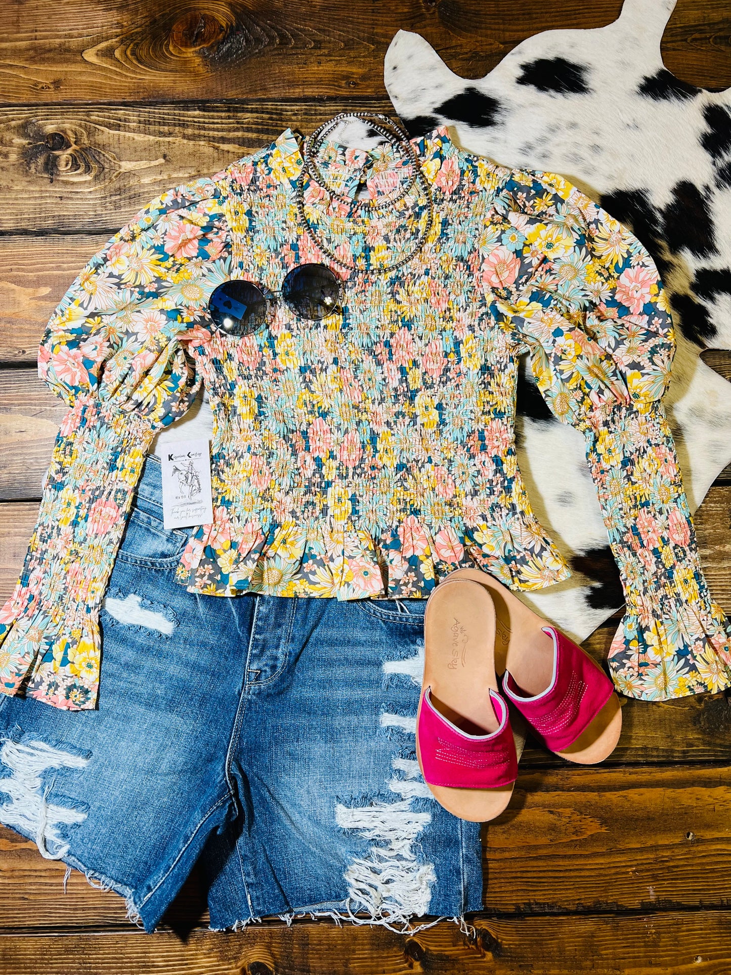 Floral Puff Sleeve Blouse