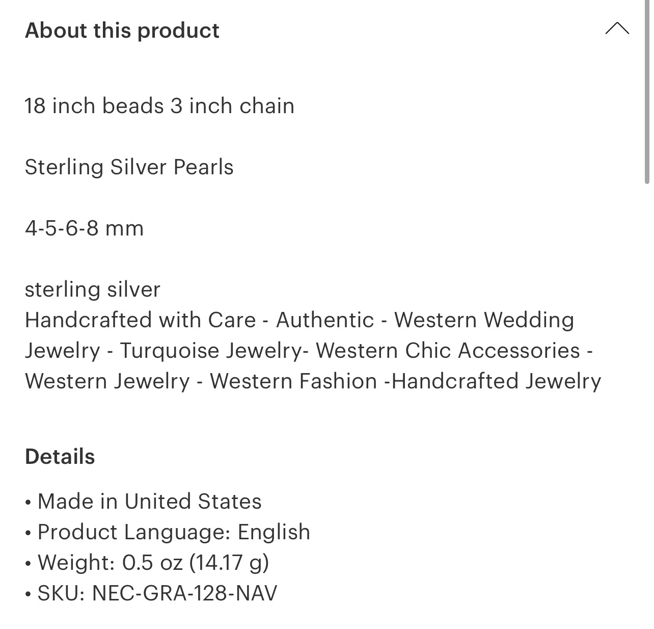 18 Inch Graduated Sterling Silver Pearls Necklace