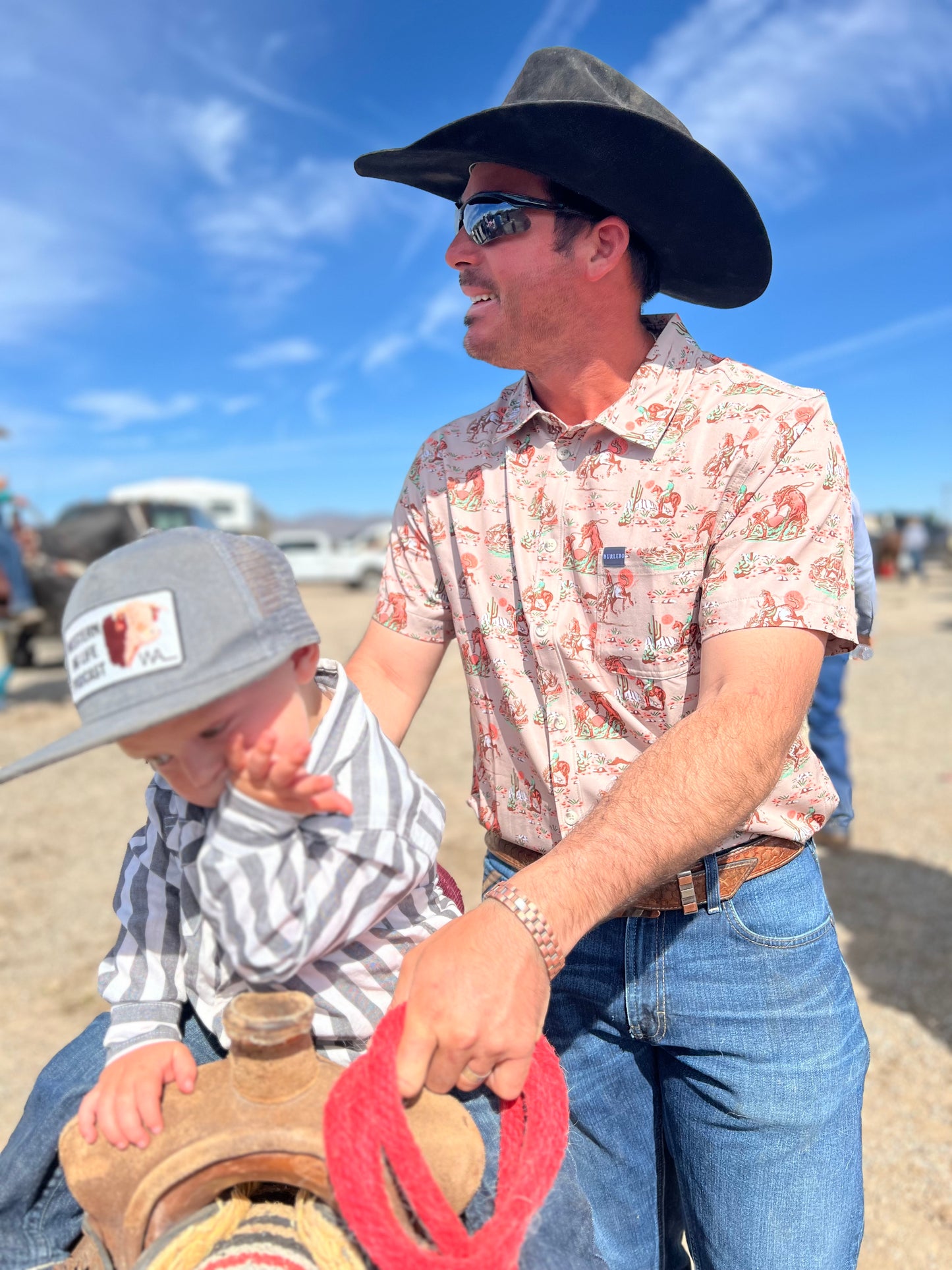 Cowboy Up Men’s Performance Button Up