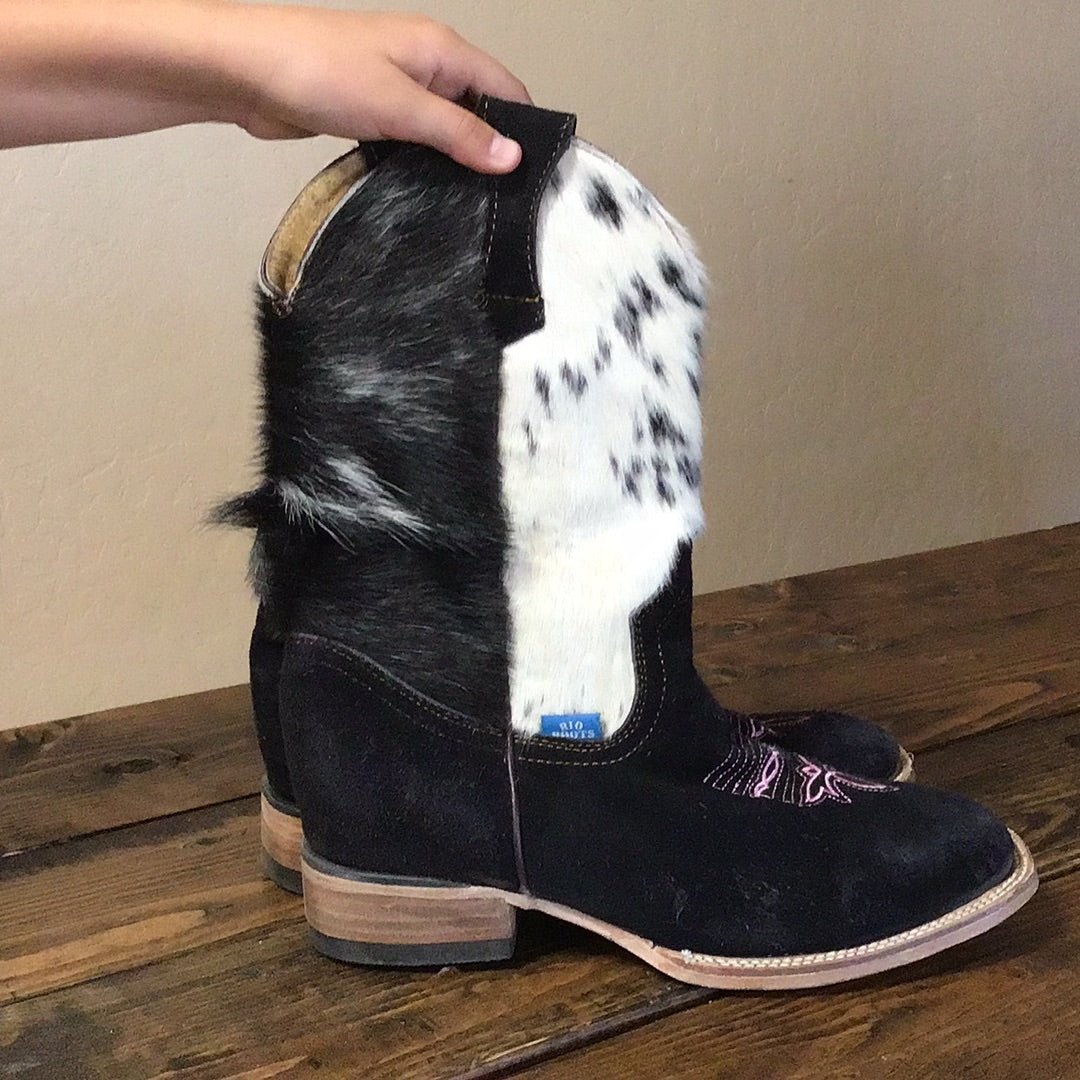Pink Stitch Cowhide Boots ADULT