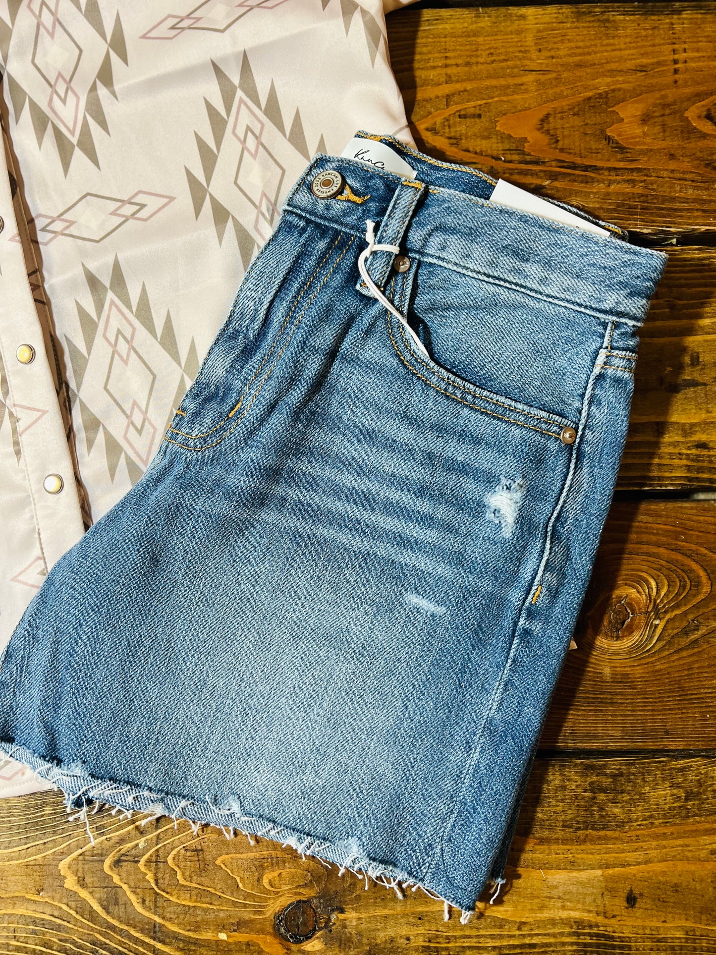 High Rise Mid Length KanCan Short