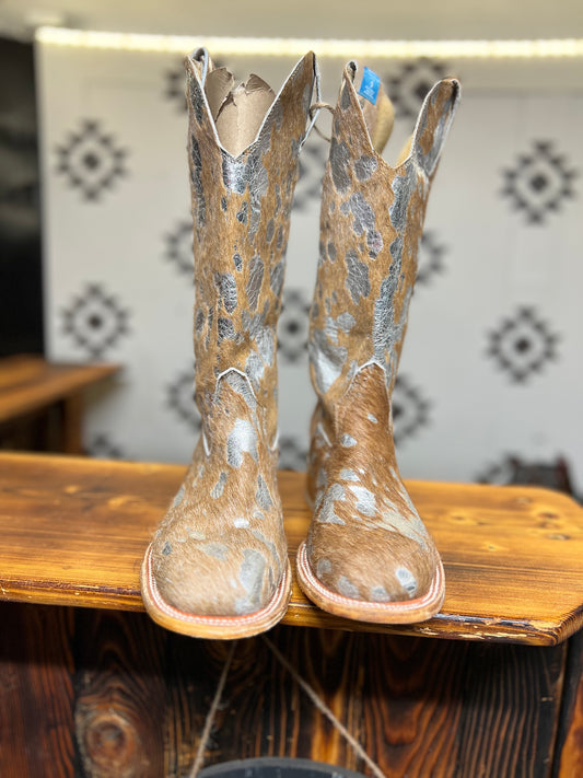 Silver Acid Wash Boots