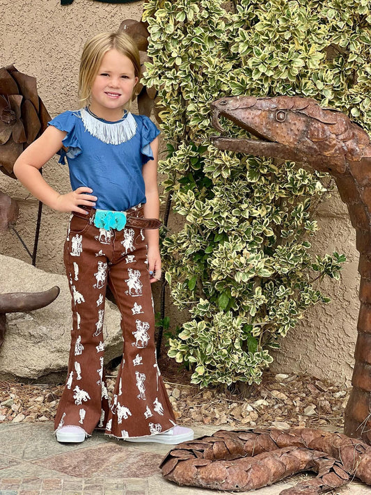 Denim Fringe Youth Tee