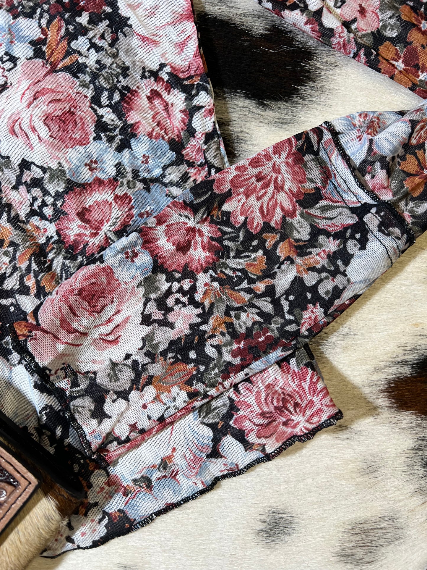 Dark Floral Mesh Longsleeve