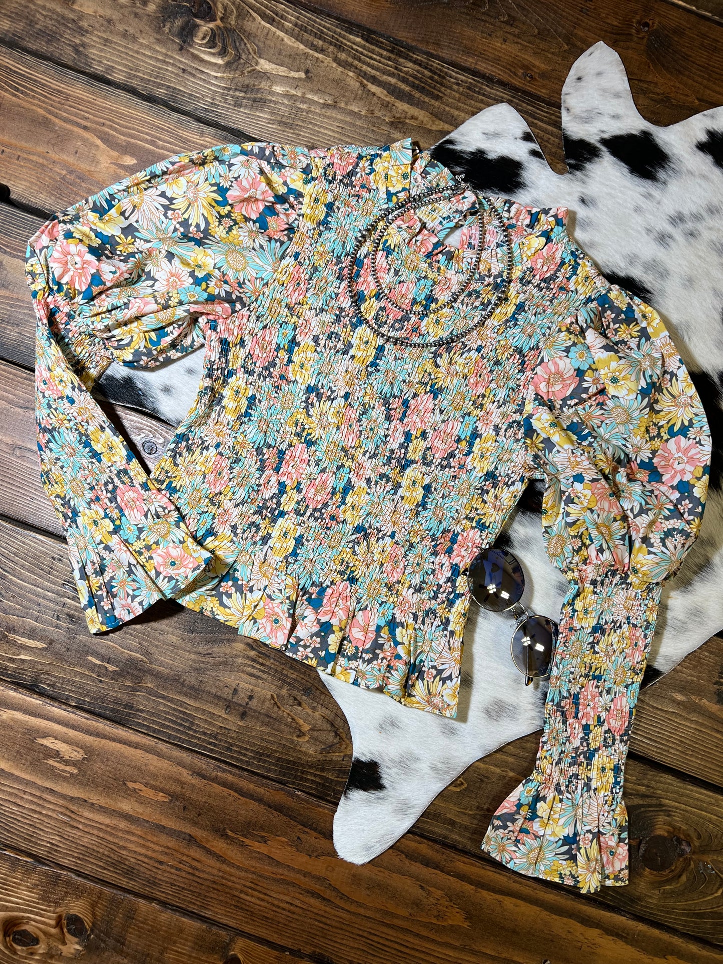 Floral Puff Sleeve Blouse