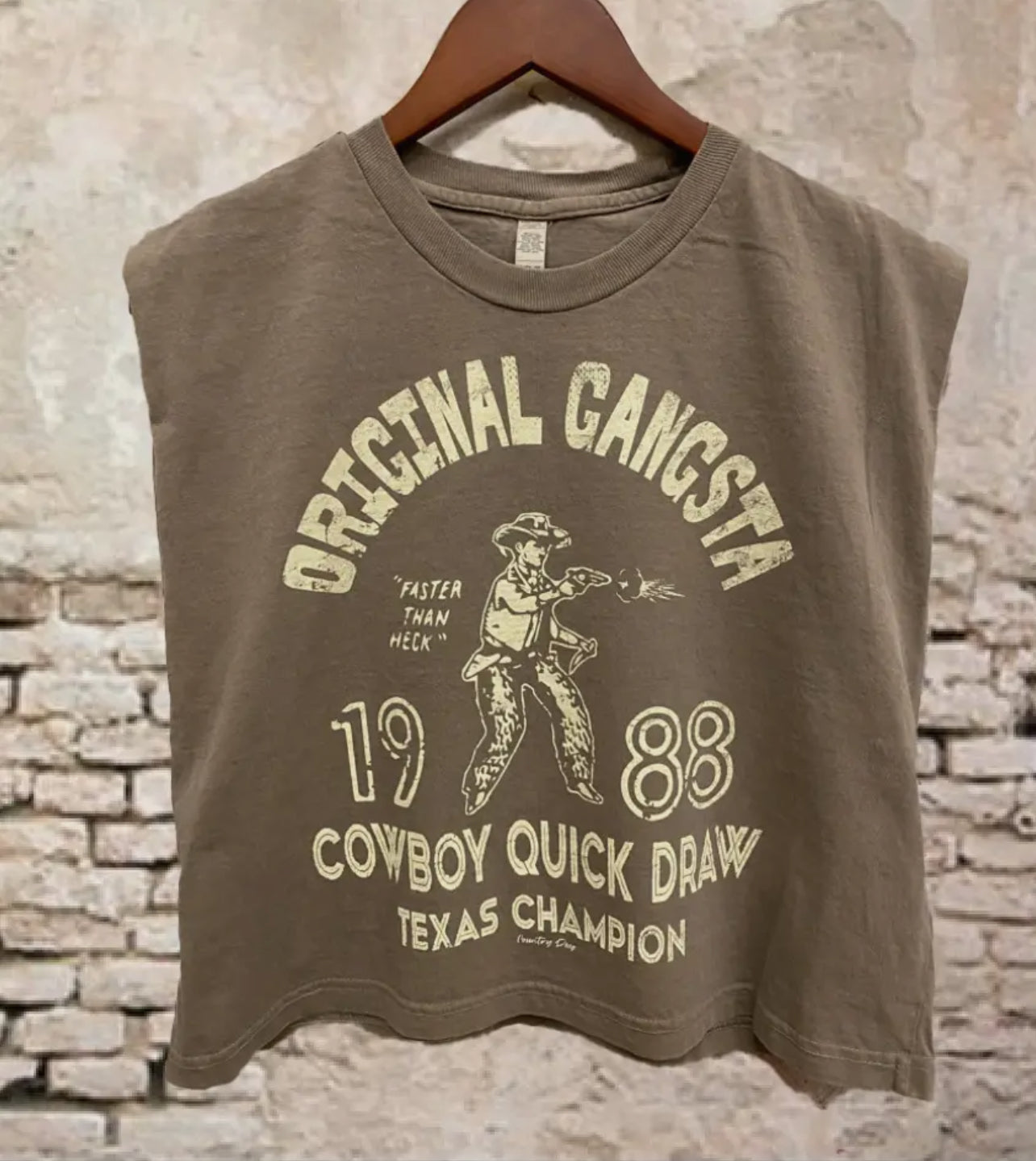 Original Gangsta Crop Muscle Tee