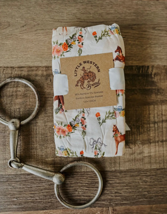 Painted Foal Bamboo Swaddle