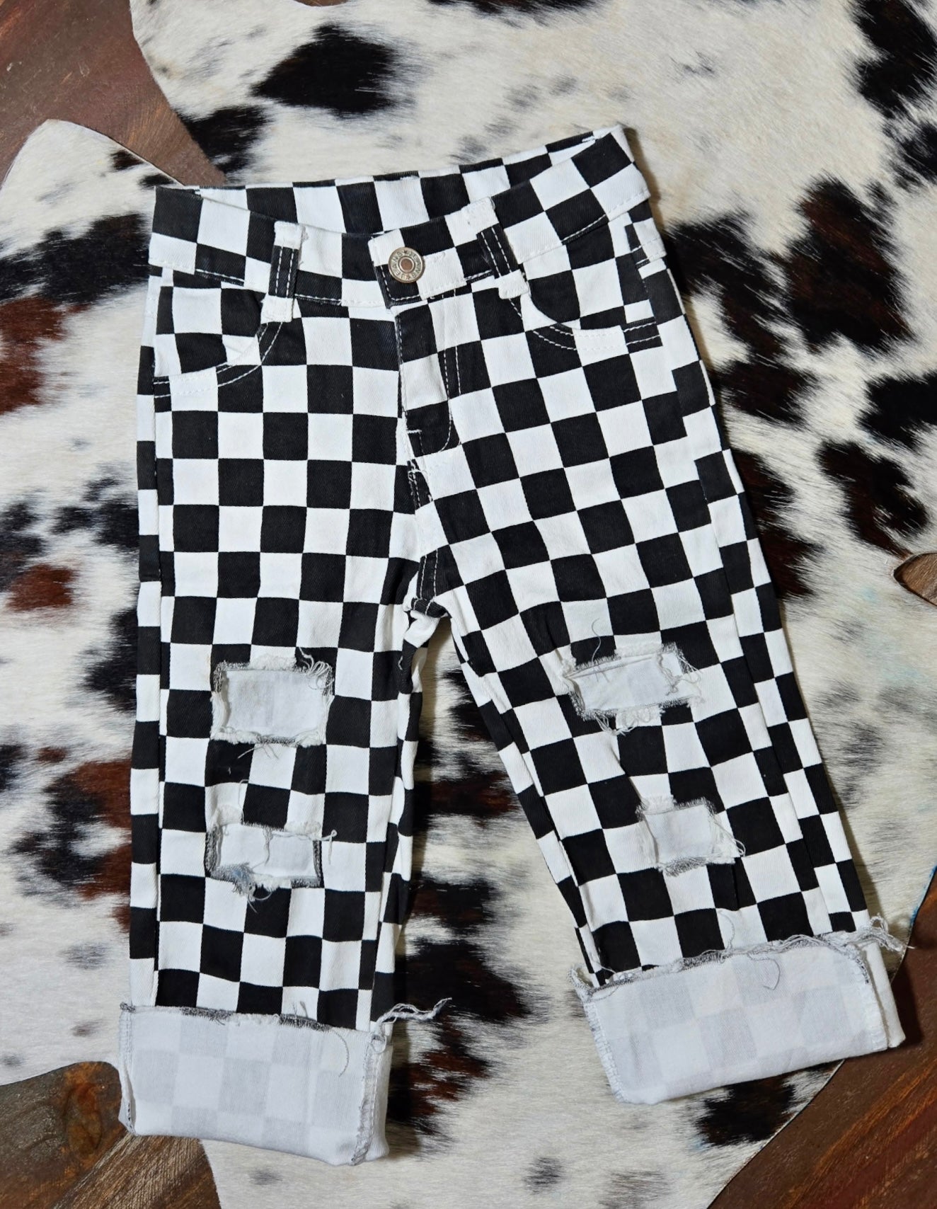 Checkered Kids Pants
