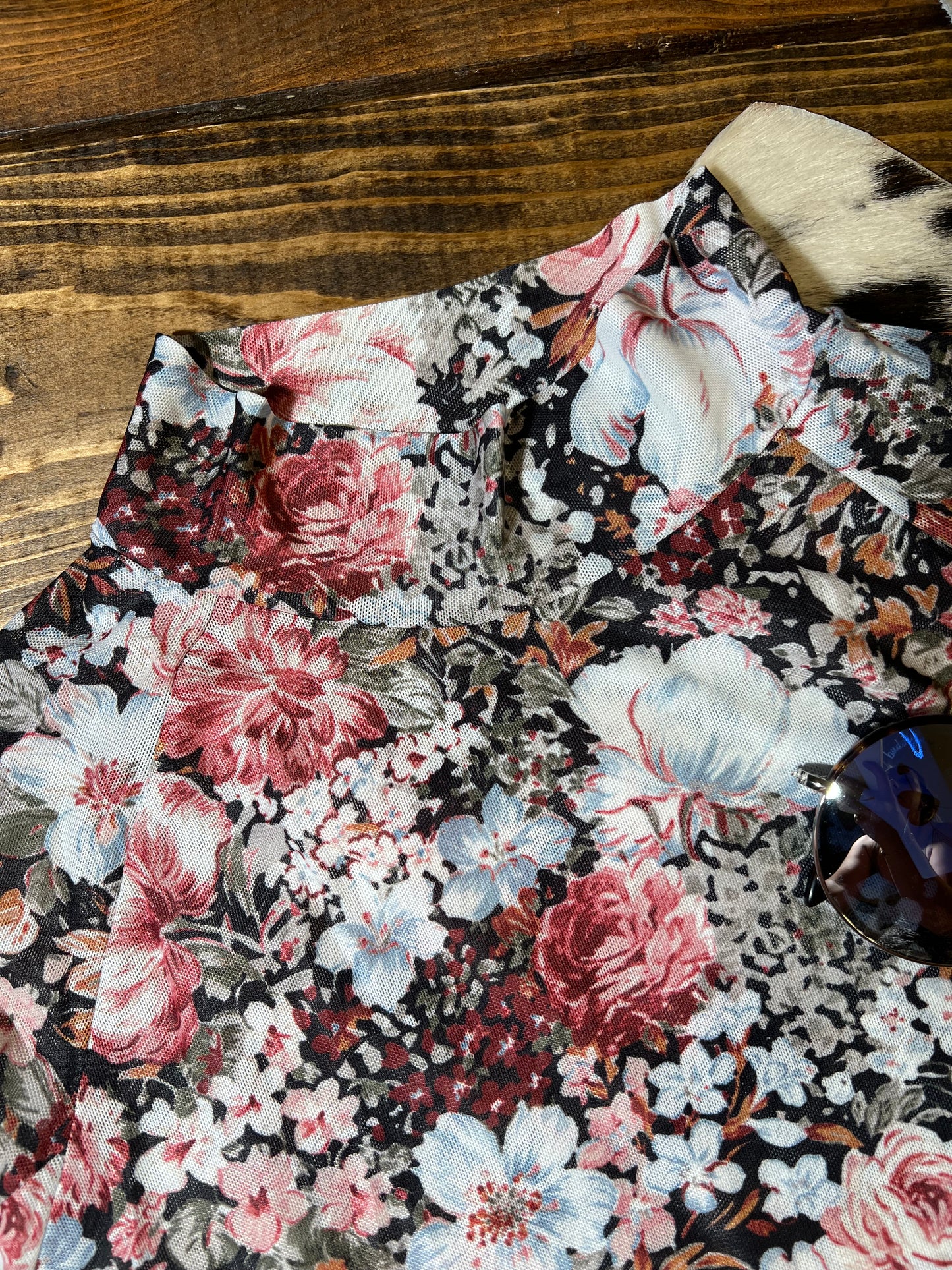 Dark Floral Mesh Longsleeve