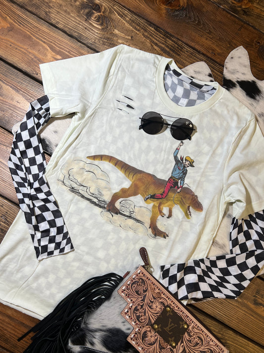 Dino Cowboy Tee