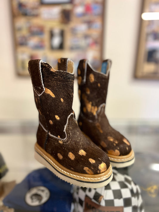 Copper Acid Wash Cowhide YOUTH Boot