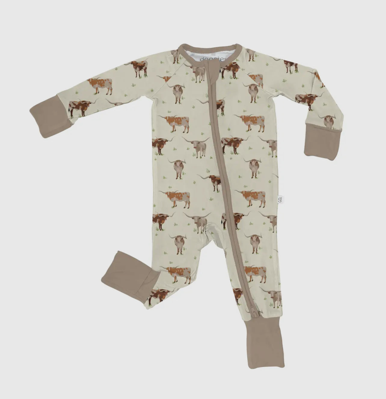 Longhorn *Infant Convertible Zip Pajama