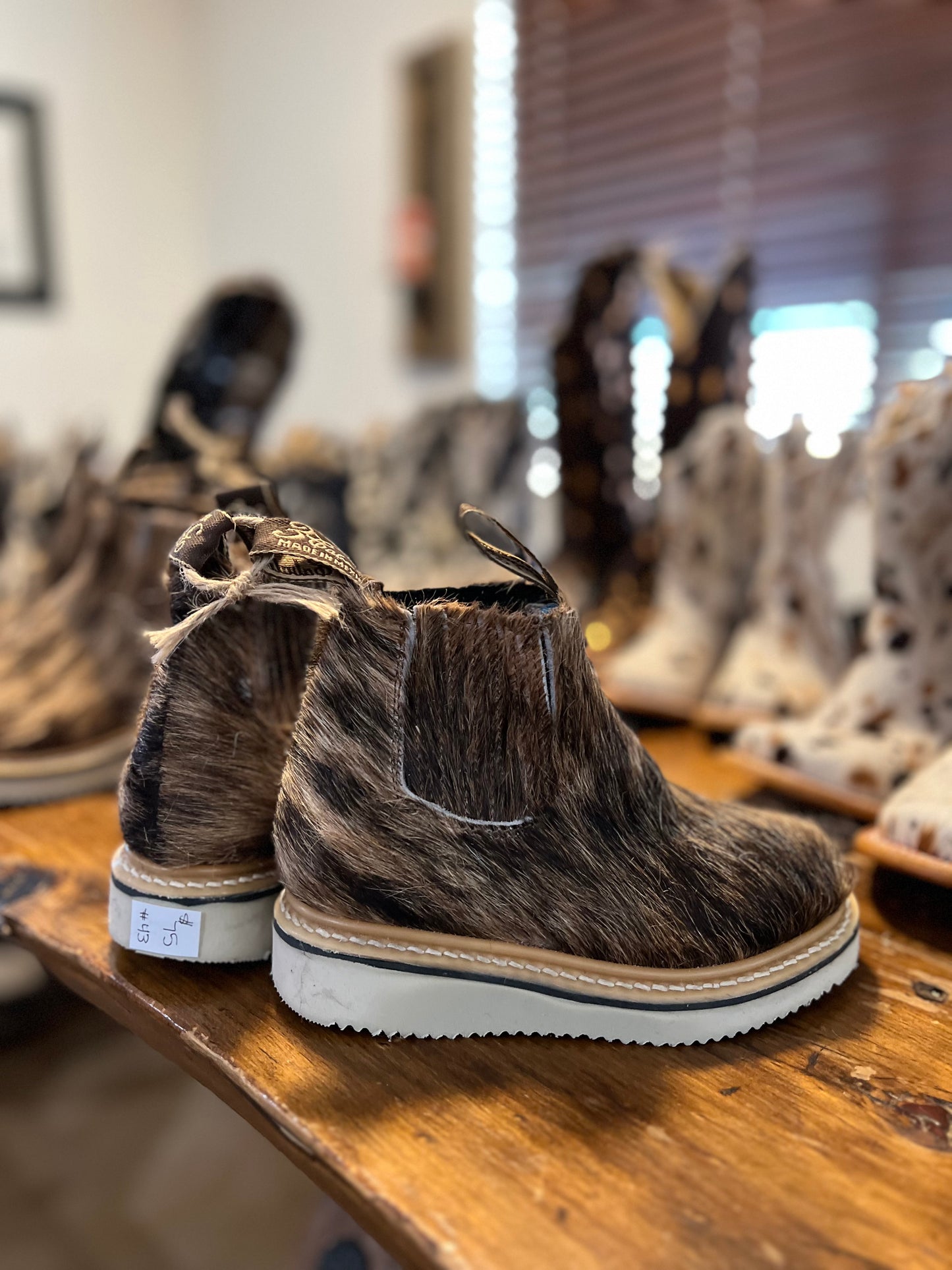 Brindle Babe YOUTH Cowhide Bootie