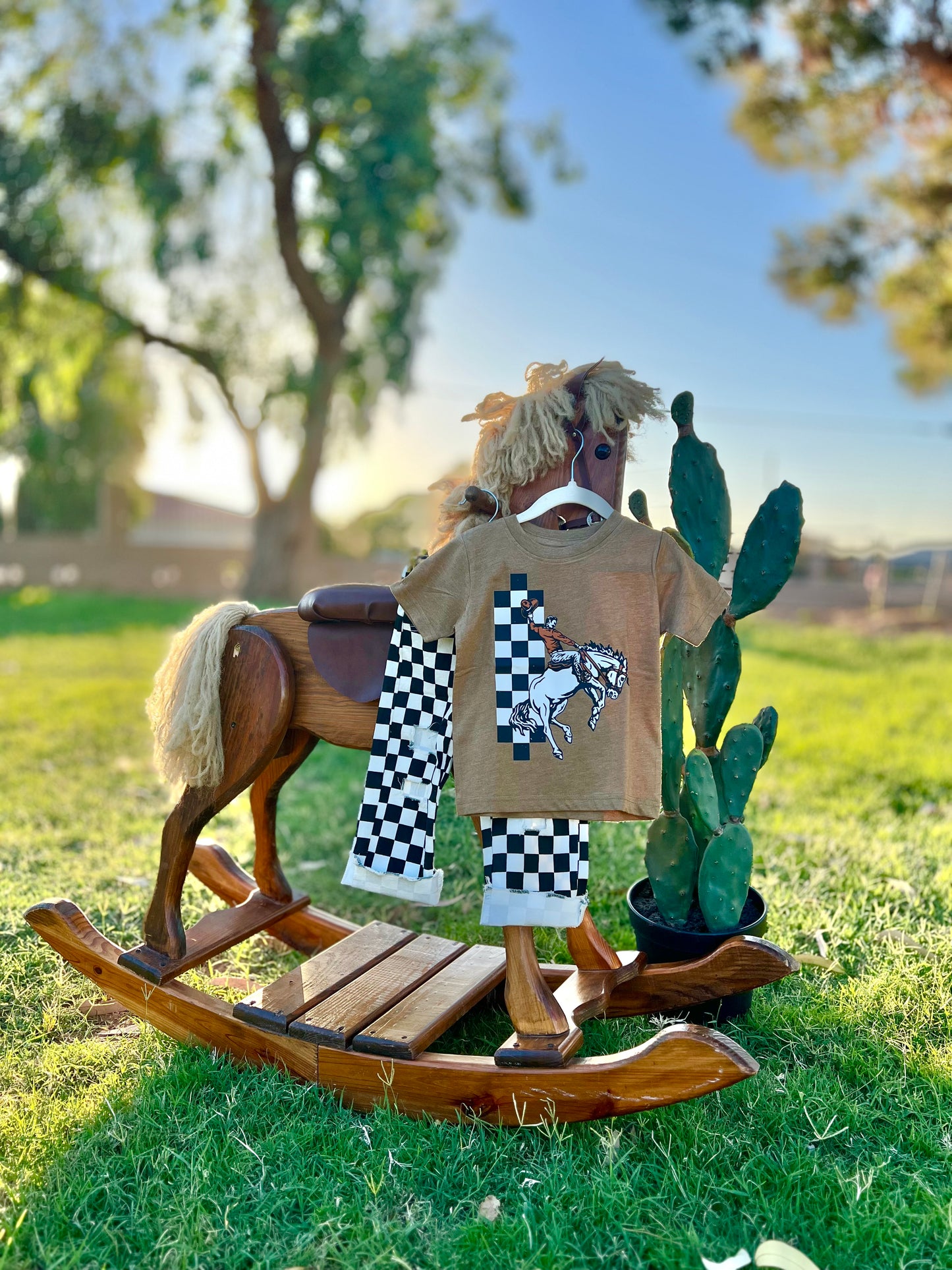 Checkered Cowboy Tee