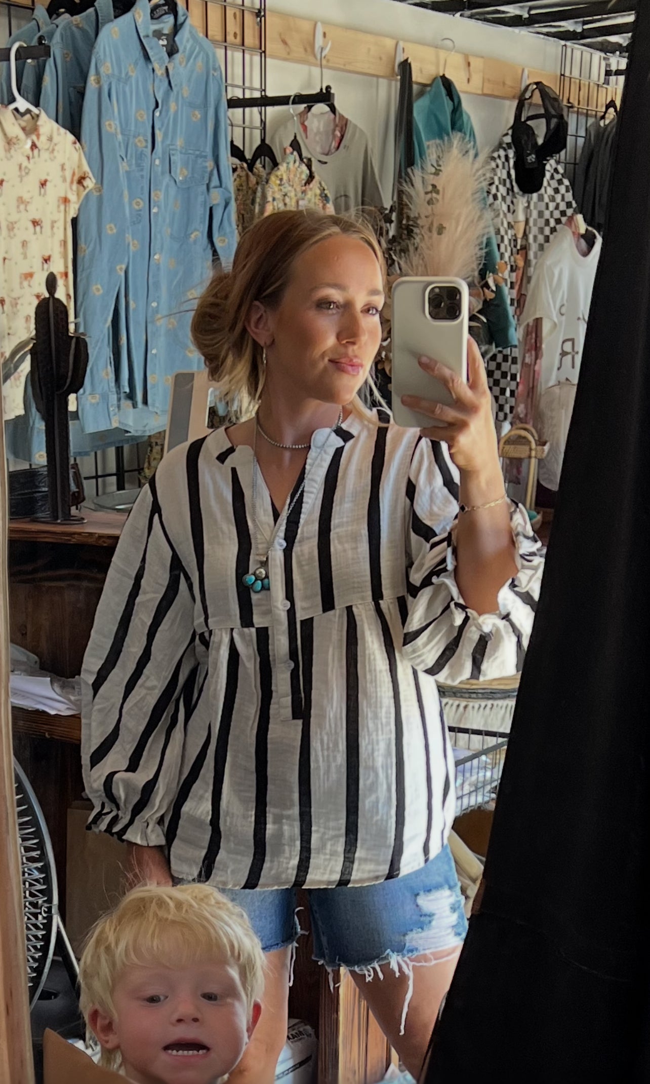 Striped Bubble Blouse