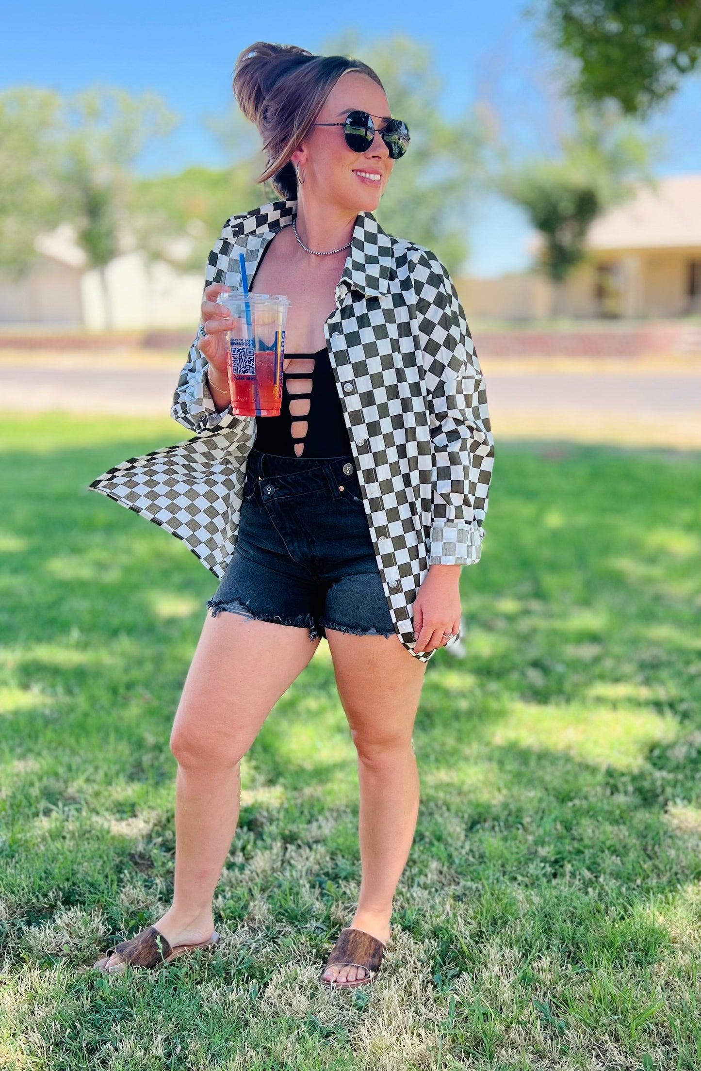 Checkered Oversized Longsleeve