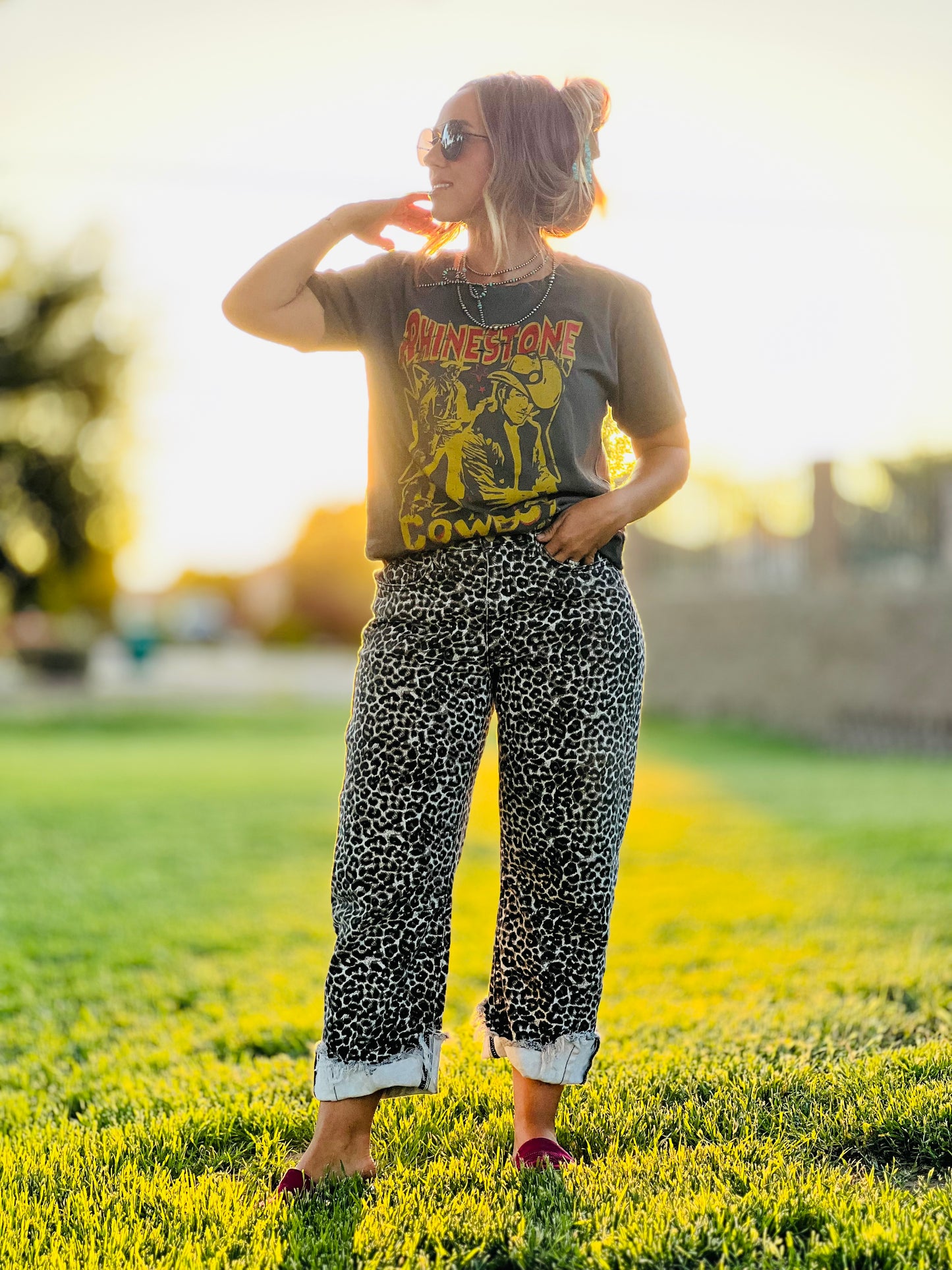 Rhinestone Cowboy Tattered Tee