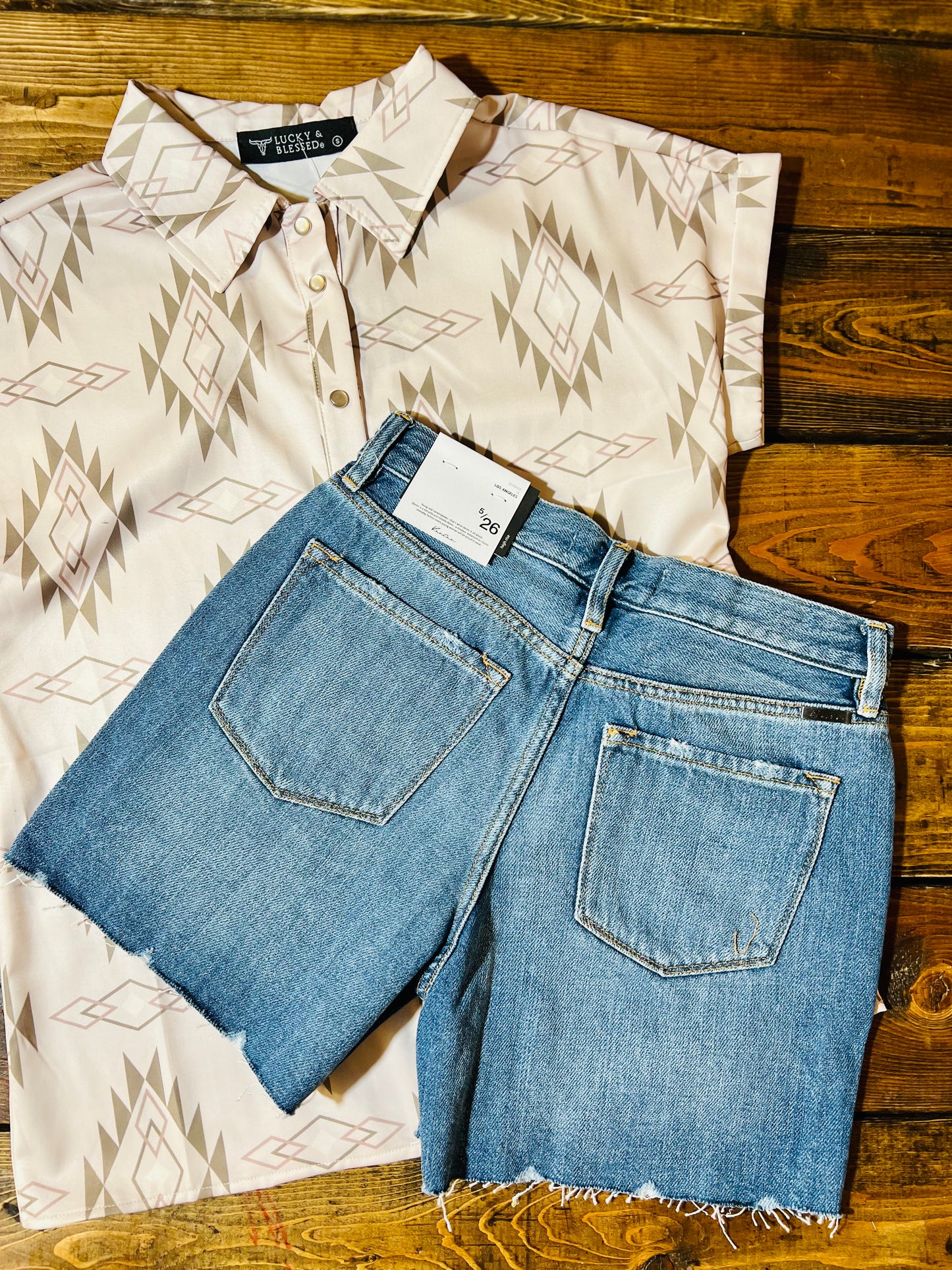 High Rise Mid Length KanCan Short