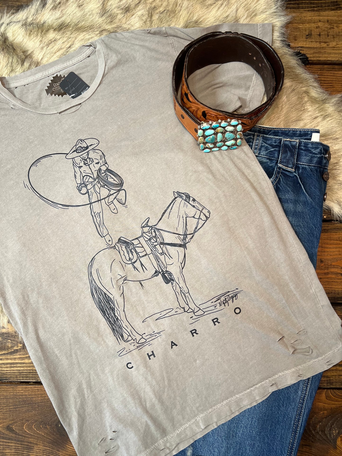 Charro Distressed Tee