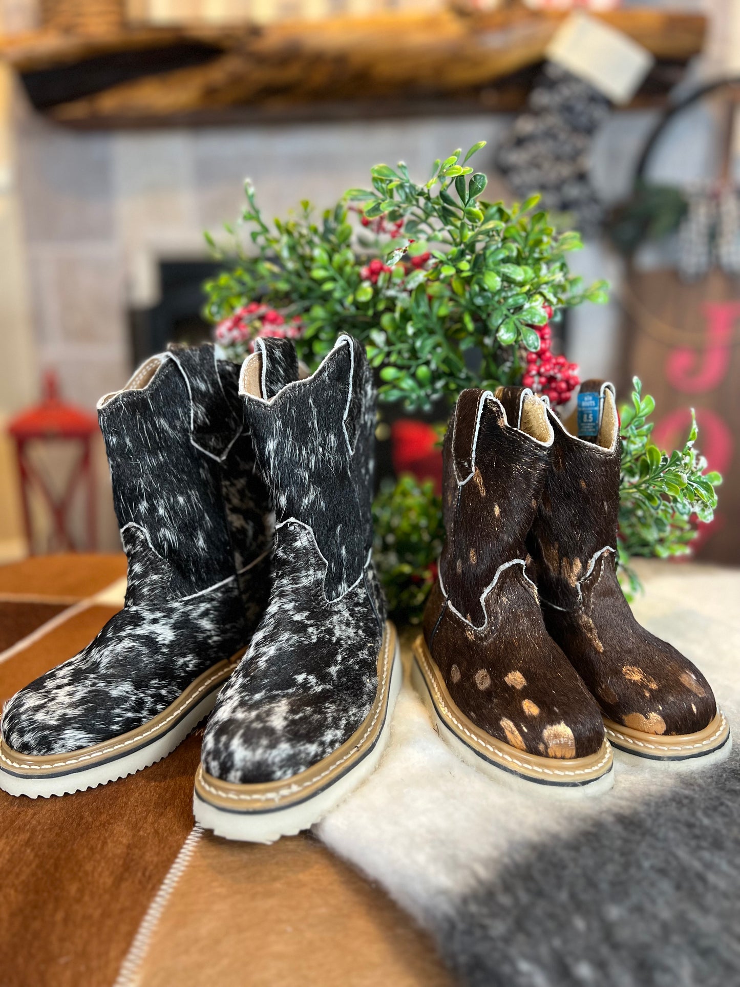 Copper Acid Wash Cowhide YOUTH Boot