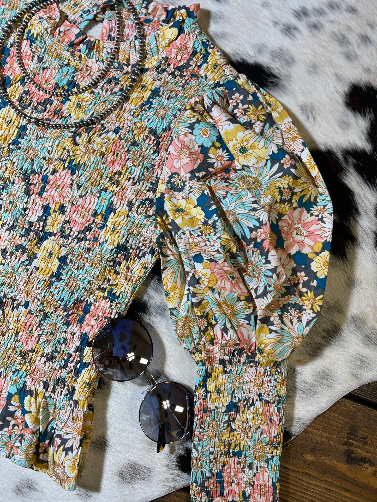 Floral Puff Sleeve Blouse