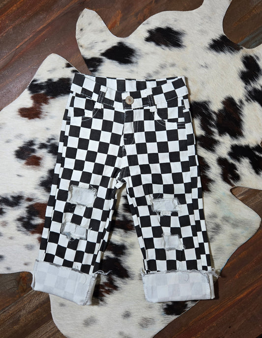 Checkered Kids Pants