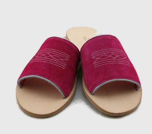PINK Suede Bootstitch Slide
