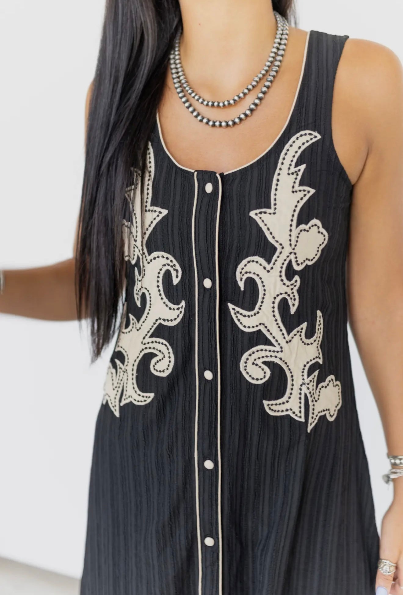 Western Flair Appliqué Dress