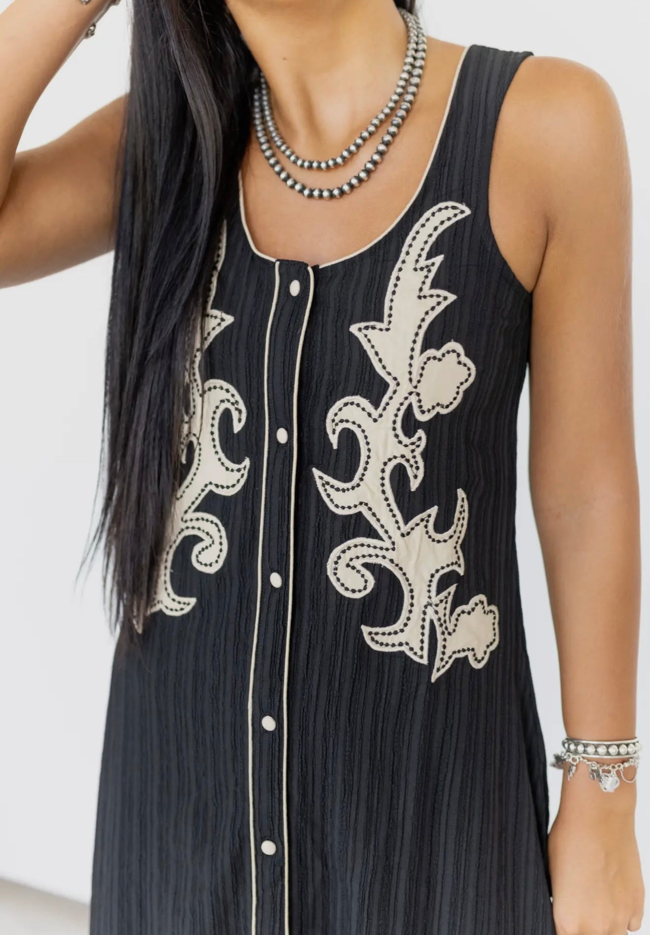 Western Flair Appliqué Dress