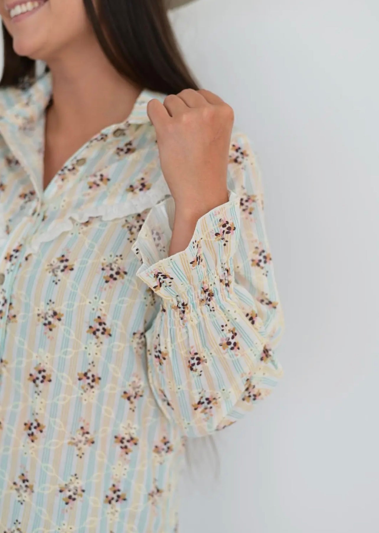 Floral Ruffle Longsleeve