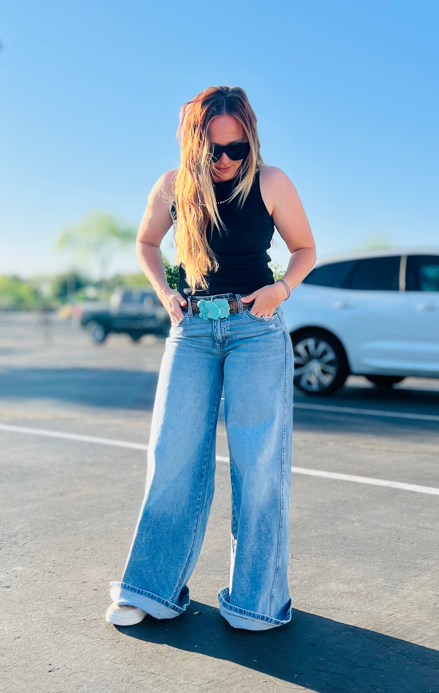 Ultra- Wide Leg KanCan Jean